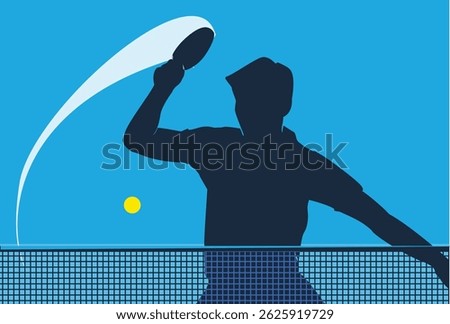 Great simple table tennis ping pong player background design for any media