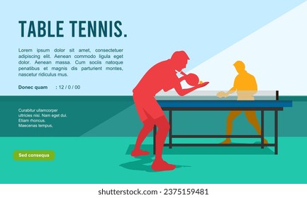 Great simple table tennis pingpong background design for any media