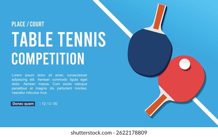 Great simple table tennis pingpong background design for any media