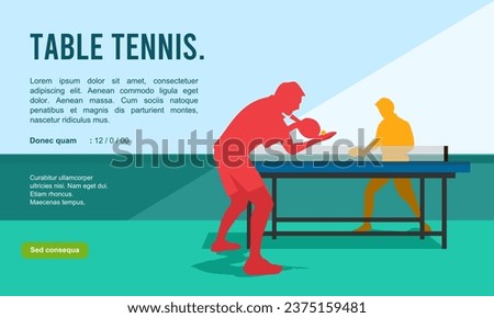 Great simple table tennis pingpong background design for any media