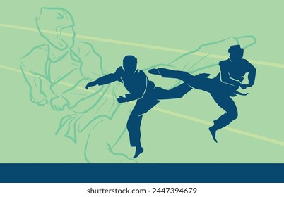 Great simple taekwondo background design for any media	
