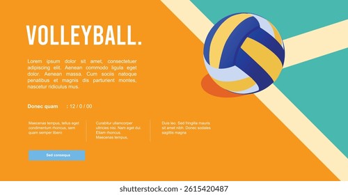 Great simple volleyball background design for any media