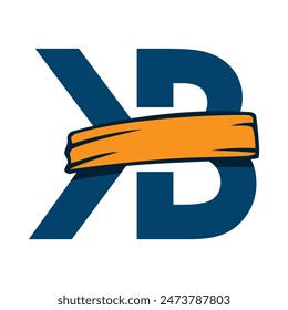 great simply knit BK logo K B initial Letter design vector graphic concept illustrations
