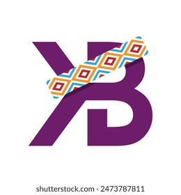 great simply knit BK logo K B initial Letter design vector graphic concept illustrations