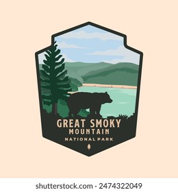 Great Smoky Mountain national park logo vector symbol illustration design