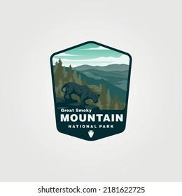 great smoky mountain vintage logo vector symbol illustration design