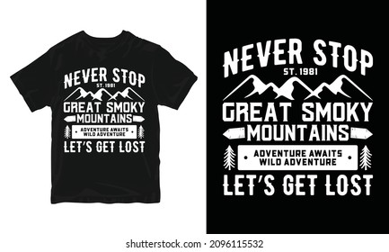 Grandes montañas humeantes - Diseño de camisetas de aventura