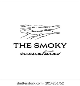 Great smoky mountains logo with classic style design