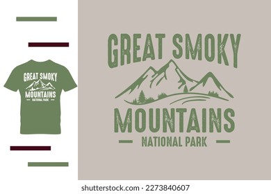 Gran diseño de camisetas de amante de las montañas ahumadas