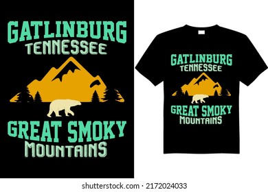 Great smoky mountains t shirt design 