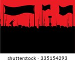 Great socialistic October revolution communist postcard vector pattern