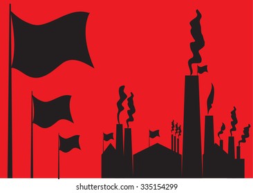 Great socialistic October revolution communist postcard vector pattern