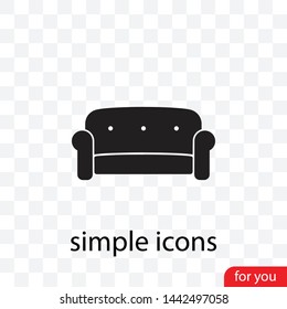 A great  sofa vector icon, an armchair vector illustration for your web -site, apps, business and home  .