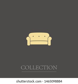 A great sofa vector icon, an armchair vector illustration for your web -site, apps, business and home .