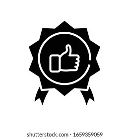 Great solution black icon, concept illustration, vector flat symbol, glyph sign.