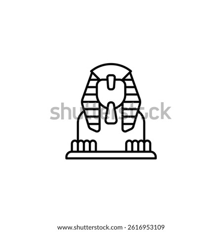 Great Sphinx of Giza vector line icon icons design