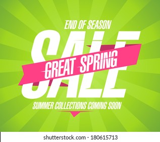 Great spring sale design in retro style.