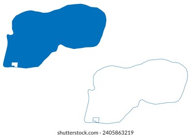 Great St Bernard Lake (Italian Republic, Italy, Swiss Confederation, Switzerland) map vector illustration, scribble sketch Lago del Gran San Bernardo or Lac du Grand St-Bernard map