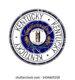 Great state of Kentucky postal rubber stamp, vector object over white background