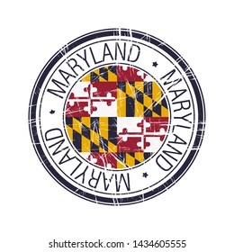 Great state of Maryland postal rubber stamp, vector object over white background