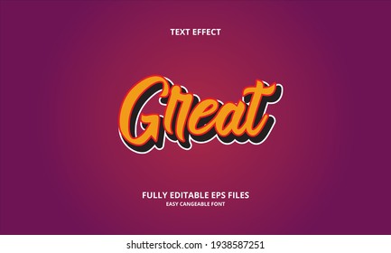 great style editable text effect