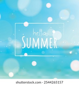 Great summer background with blue ocean
