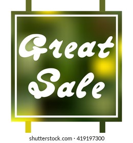Great summer sale banner. It can be used for flyers, cards, invitations, and for information on discounts and sales.