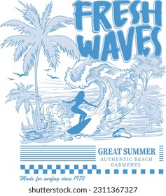 great summer surf surfing woman fres waves 