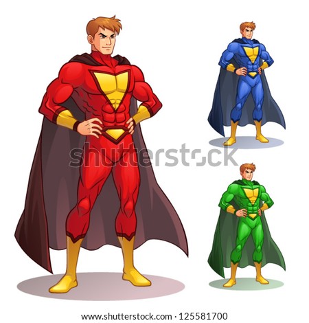 Great Superhero Image of superhero standing with pride and confident. EPS8 vector file.