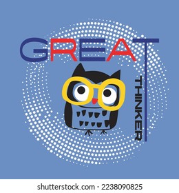great thinker design typography vector illustration for print