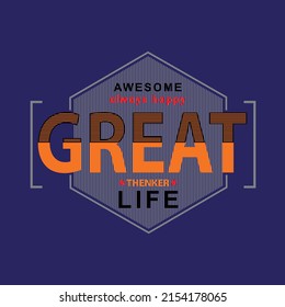 great thinking  Premium Vector illustration of a text graphic. suitable screen printing and DTF for the design boy outfit of t-shirts print, shirts, hoodiesand baba suit, kids cottons, etc.