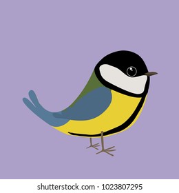 A great tit  comic illustration