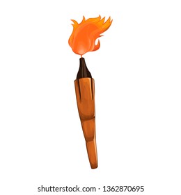 Great torch in cartoon style