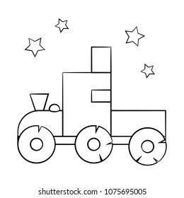 A great toy for baby contour. Coloring book for kids. Stock vector.