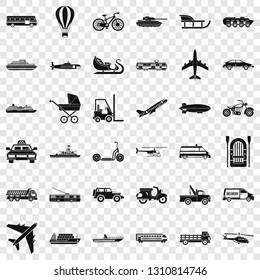 Great transport icons set. Simple style of 36 great transport vector icons for web for any design