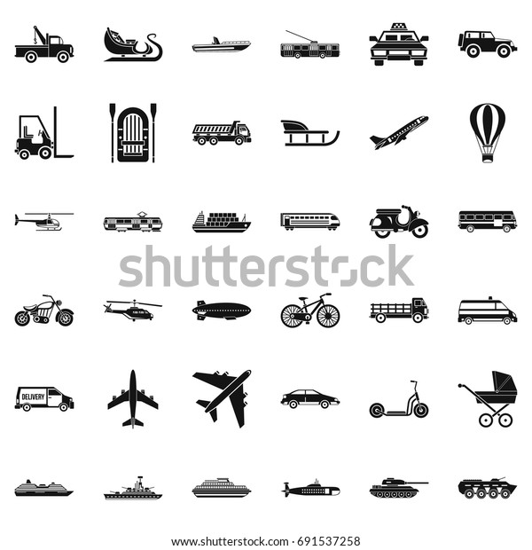 Great
transport icons set. Simple style of 36 great transport vector
icons for web isolated on white
background