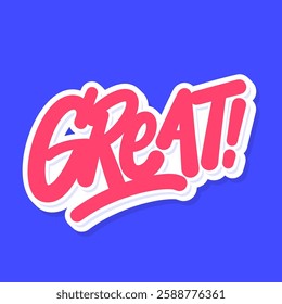 Great. Vector Handwritten Typography banner.