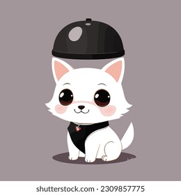 Great vector illustration of a cute puppy or a dog