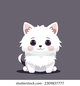 Gran ilustración vectorial de un cachorro lindo o un perro