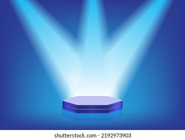 Gran ilustración vectorial, tres dimensiones bajo en el fondo es una con forma geométrica .ilustración mostrar producto papel pintado abstracto pastel .blue empresa celebra focos