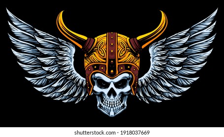 the great viking king vector illustration