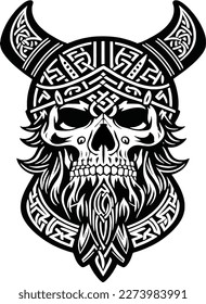 Great Viking Skull Vector │ Viking Skull Vector