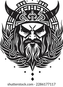 Great Viking Tattoo Image Vector 