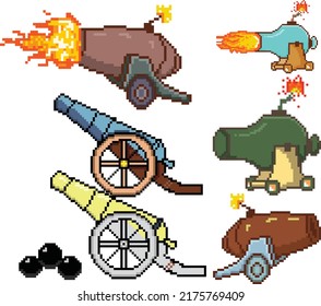 great wall cannon pixel art.