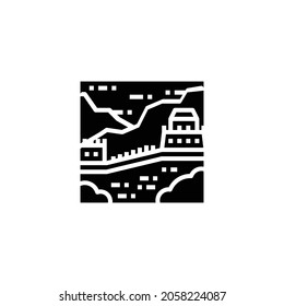 Great Wall Of China Icon Isolated On White Background
