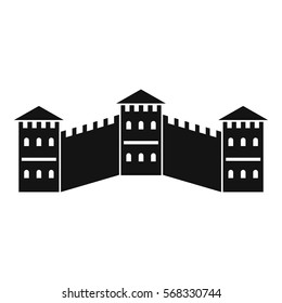 Great Wall of China icon. Simple illustration of Great Wall of China vector icon for web