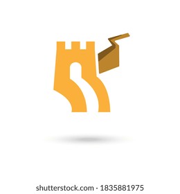 Great wall of china icon vector. Trendy flat great wall of china icon from asian collection isolated on white background. Vector illustration.
