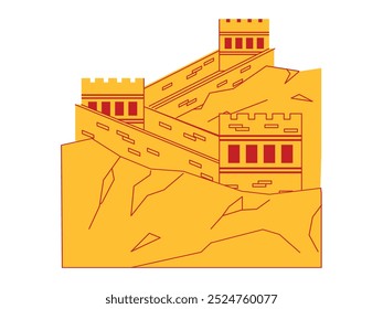 The Great Wall of China Wonder of the World heritage landmark Chinese culture ancient building tourism attraction place design