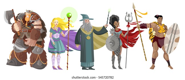 great warriors and wizards role game characters