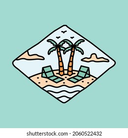 Great wave and beauty summer graphic illustration vector art t-shirt design